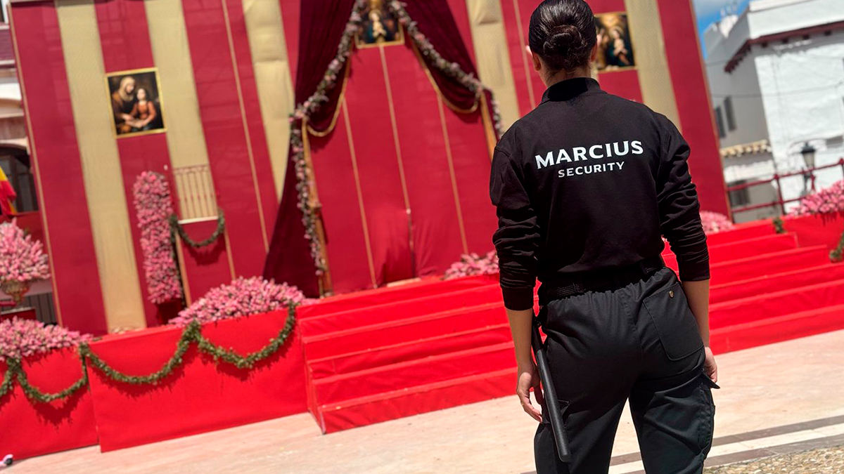 Professional private security team at an event