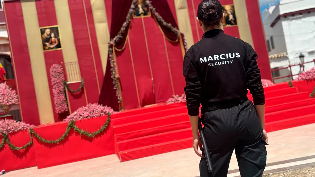 Professional private security team at an event