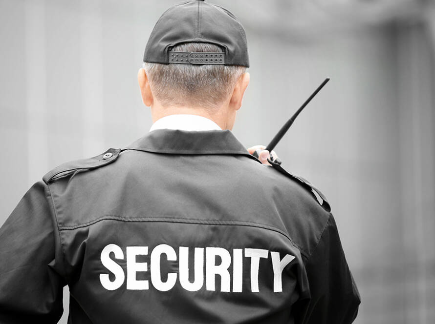 Private security professionals during training and certification
